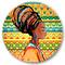 Designart - African American Woman with Turban III - Modern Metal Circle Wall Art